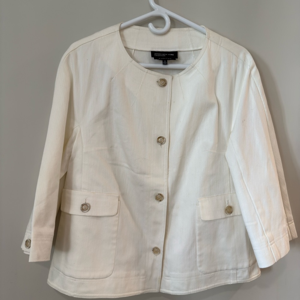 Talbots Cream Utility Jacket